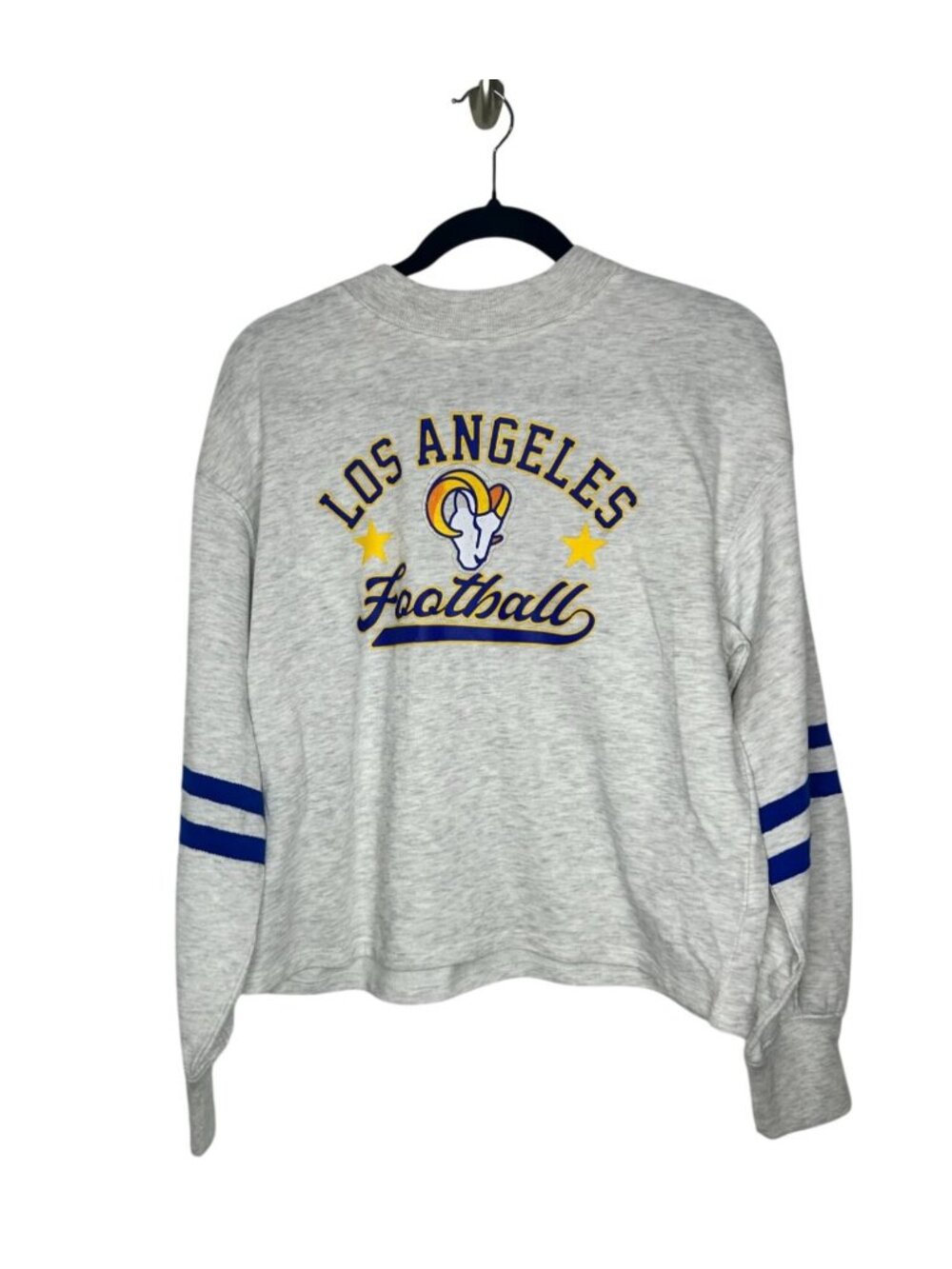 NWT Women's Large Los Angeles Rams Long Sleeve Cropped Sweatshirt, MSRP $44.99